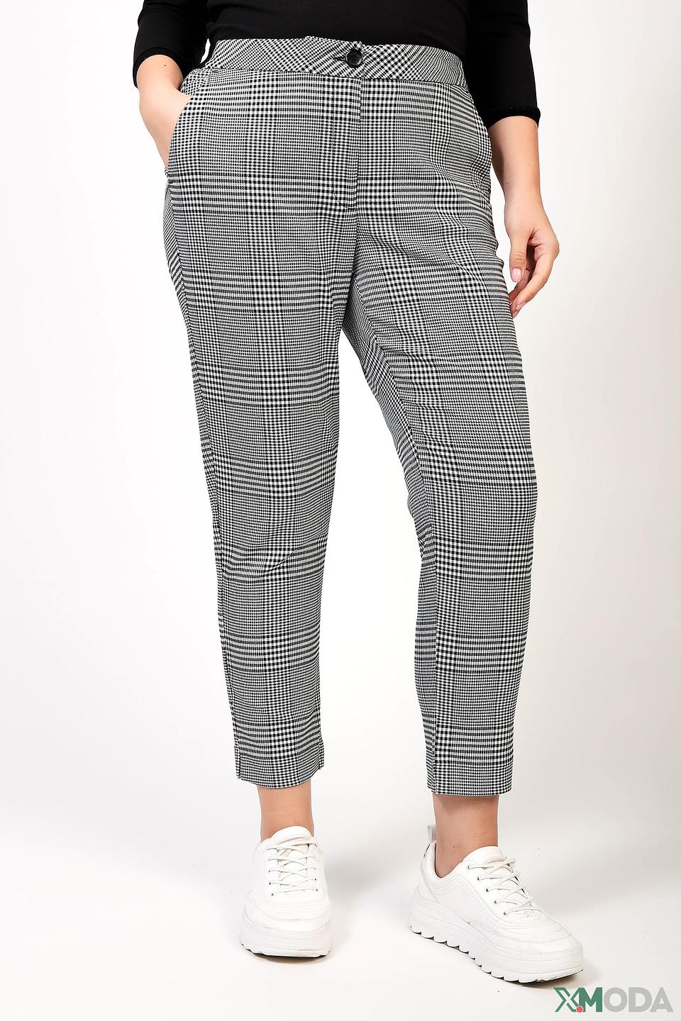 Брюки Frapp в клетку серые