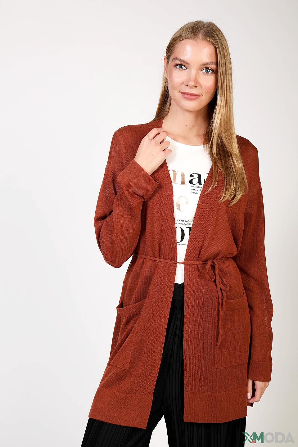 Жакет Oui рыжий с поясом