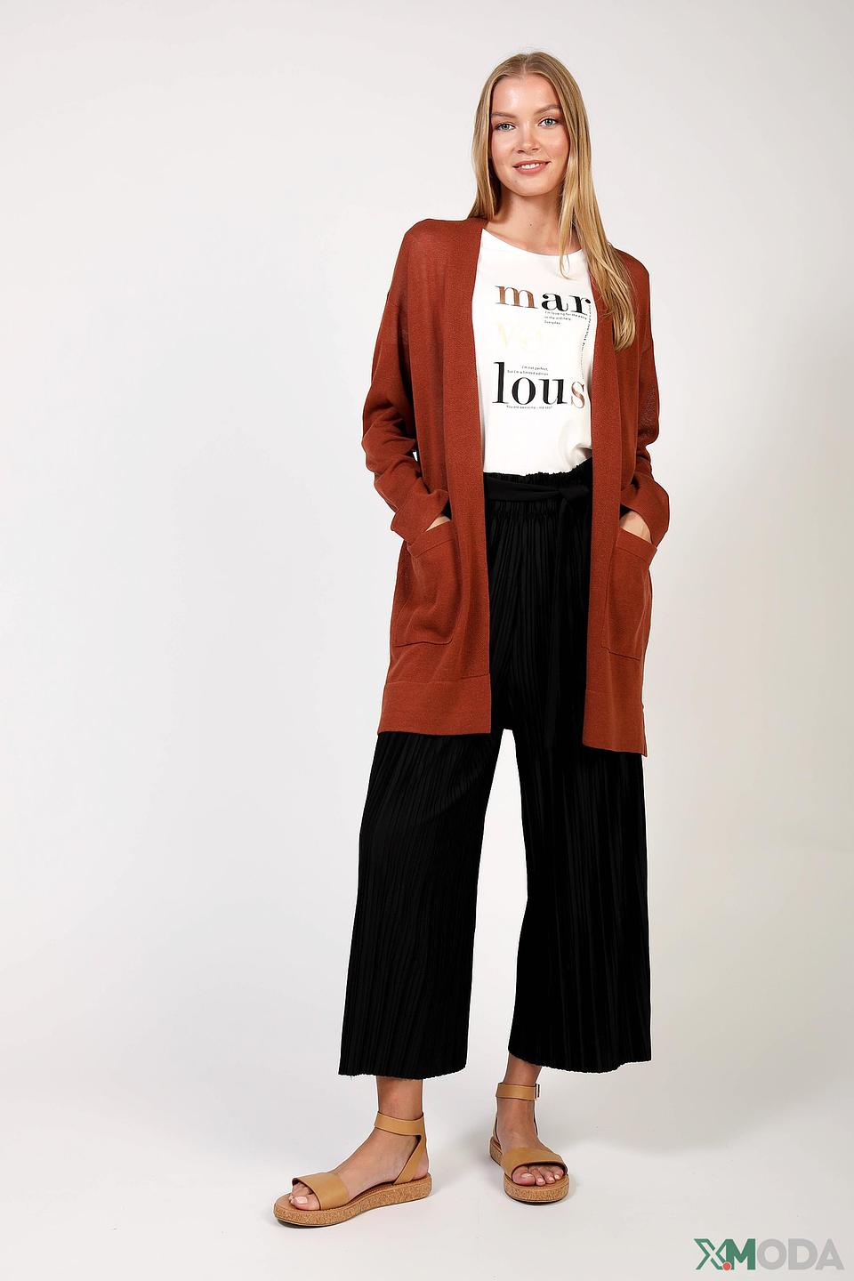 Жакет Oui рыжий с поясом