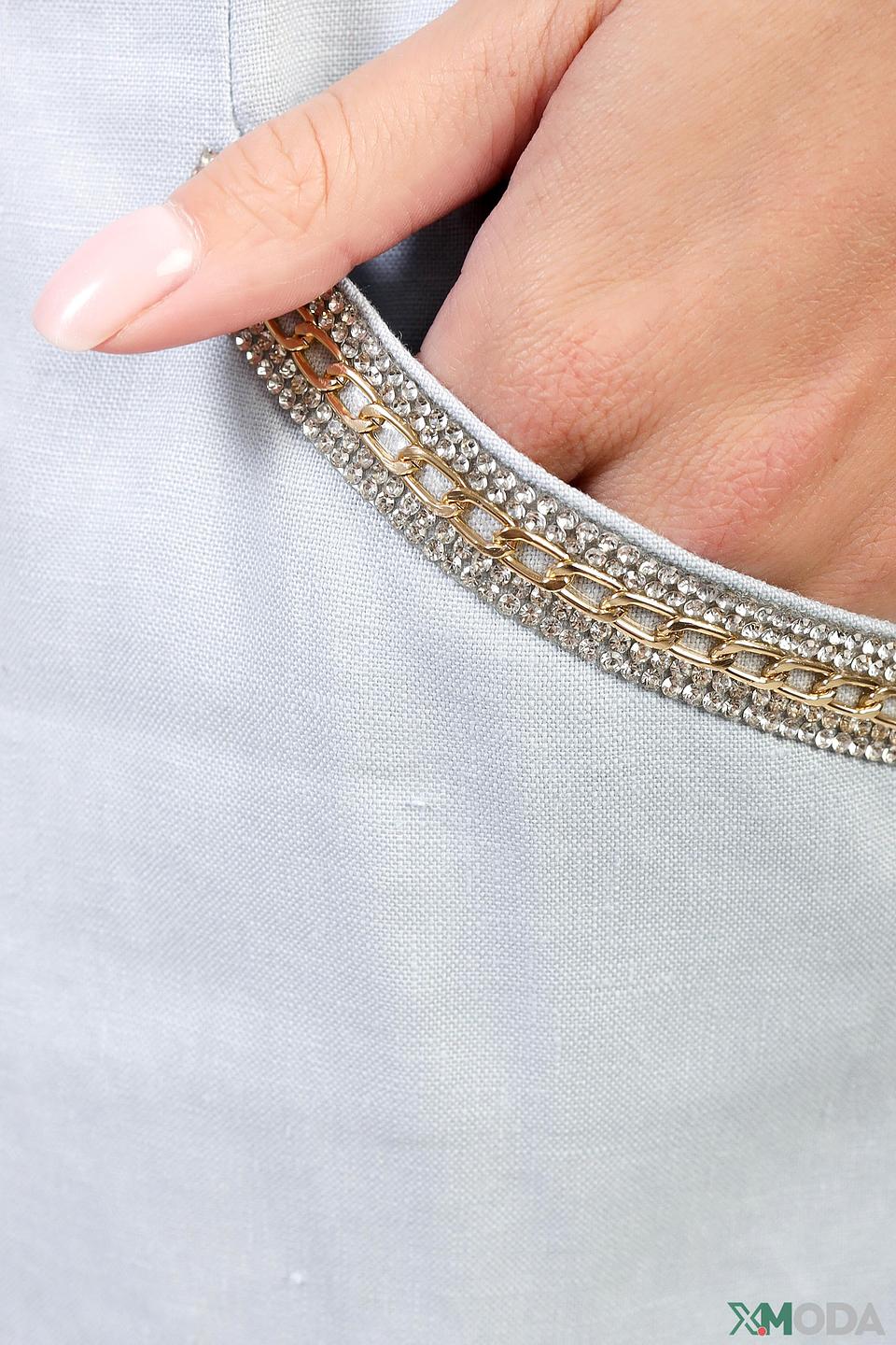 Платье Oui лен голубое