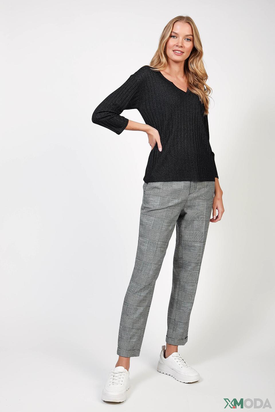 Пуловер Oui с V-образным вырезом, черный