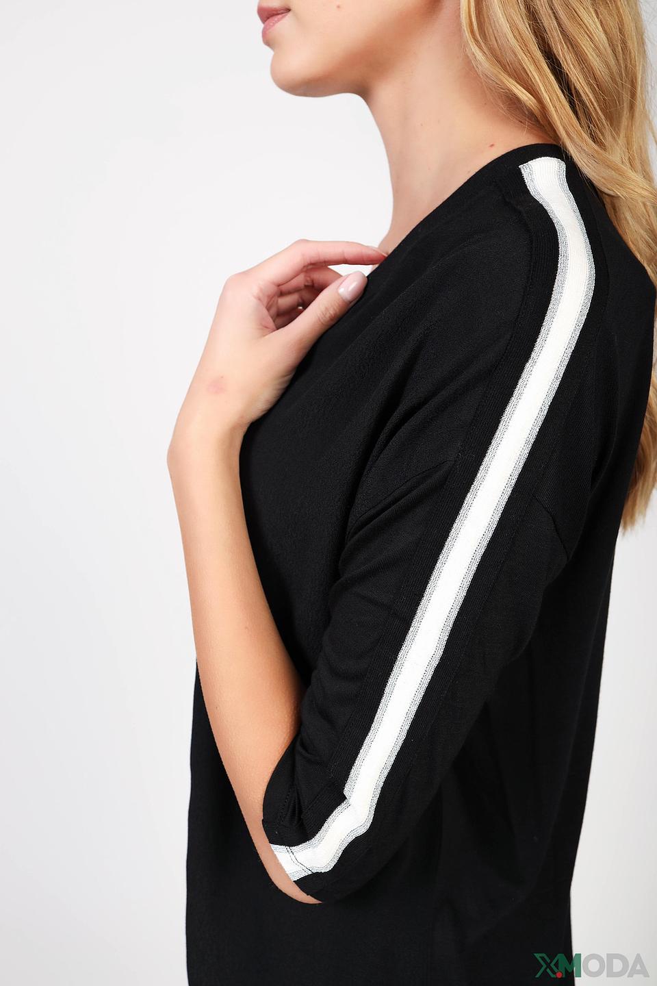 Блуза Oui с полосками чёрная