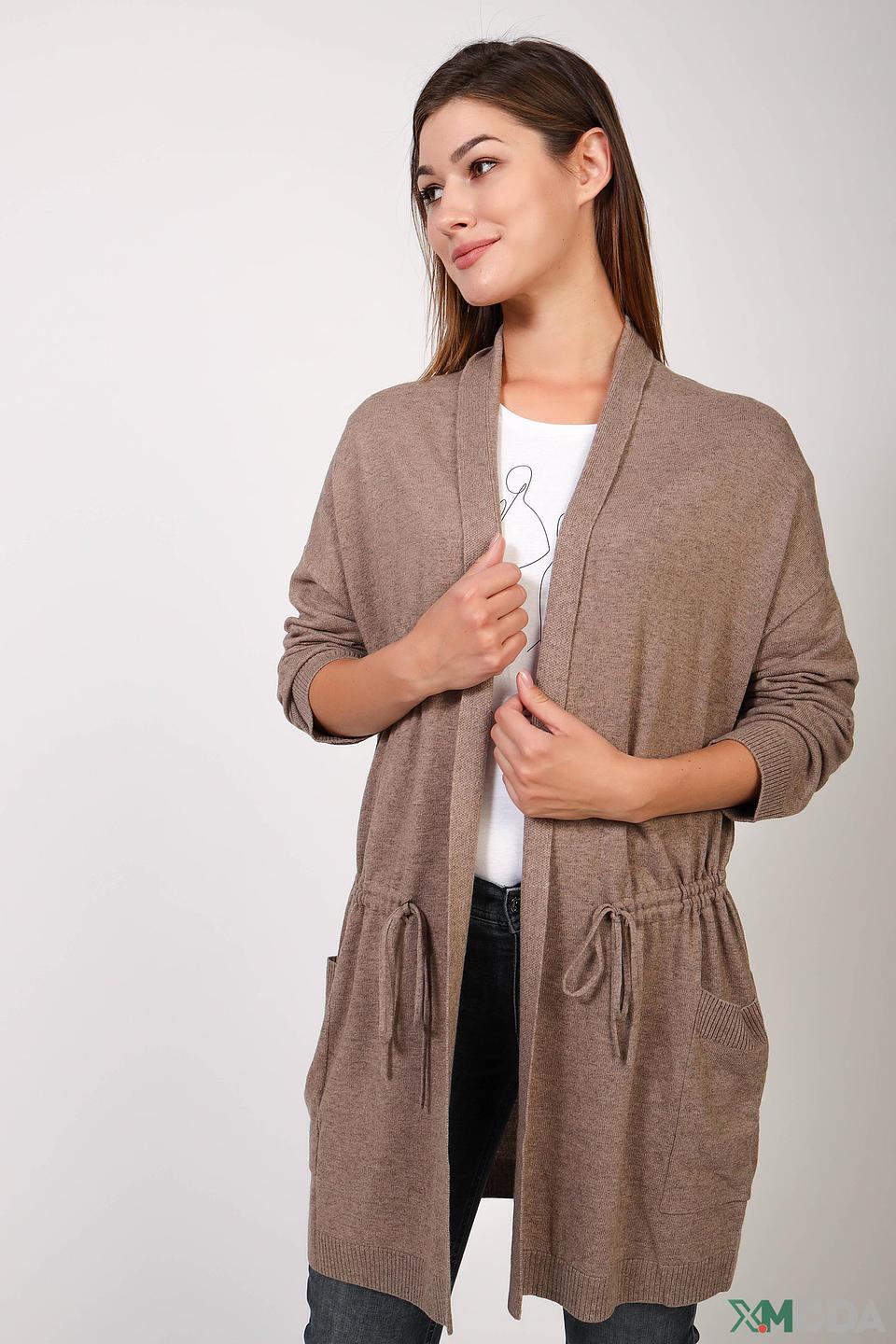 Жакет Oui вязаный бежевый