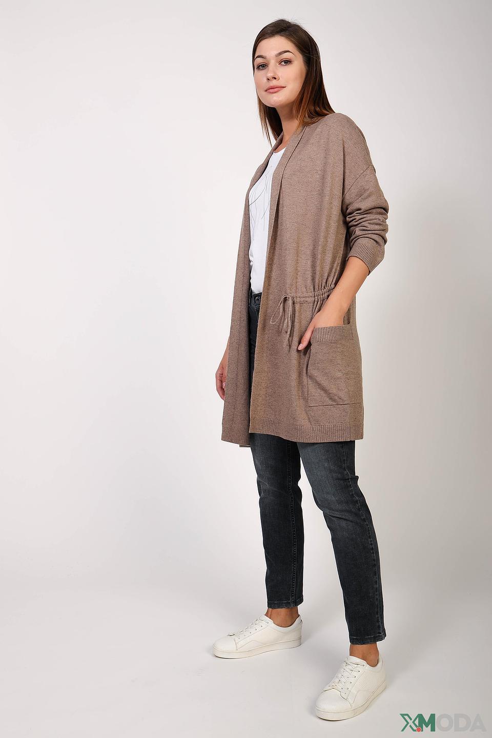 Жакет Oui вязаный бежевый