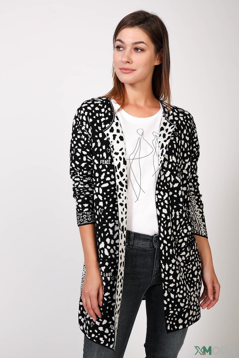 Жакет Oui с принтом чёрно-белый