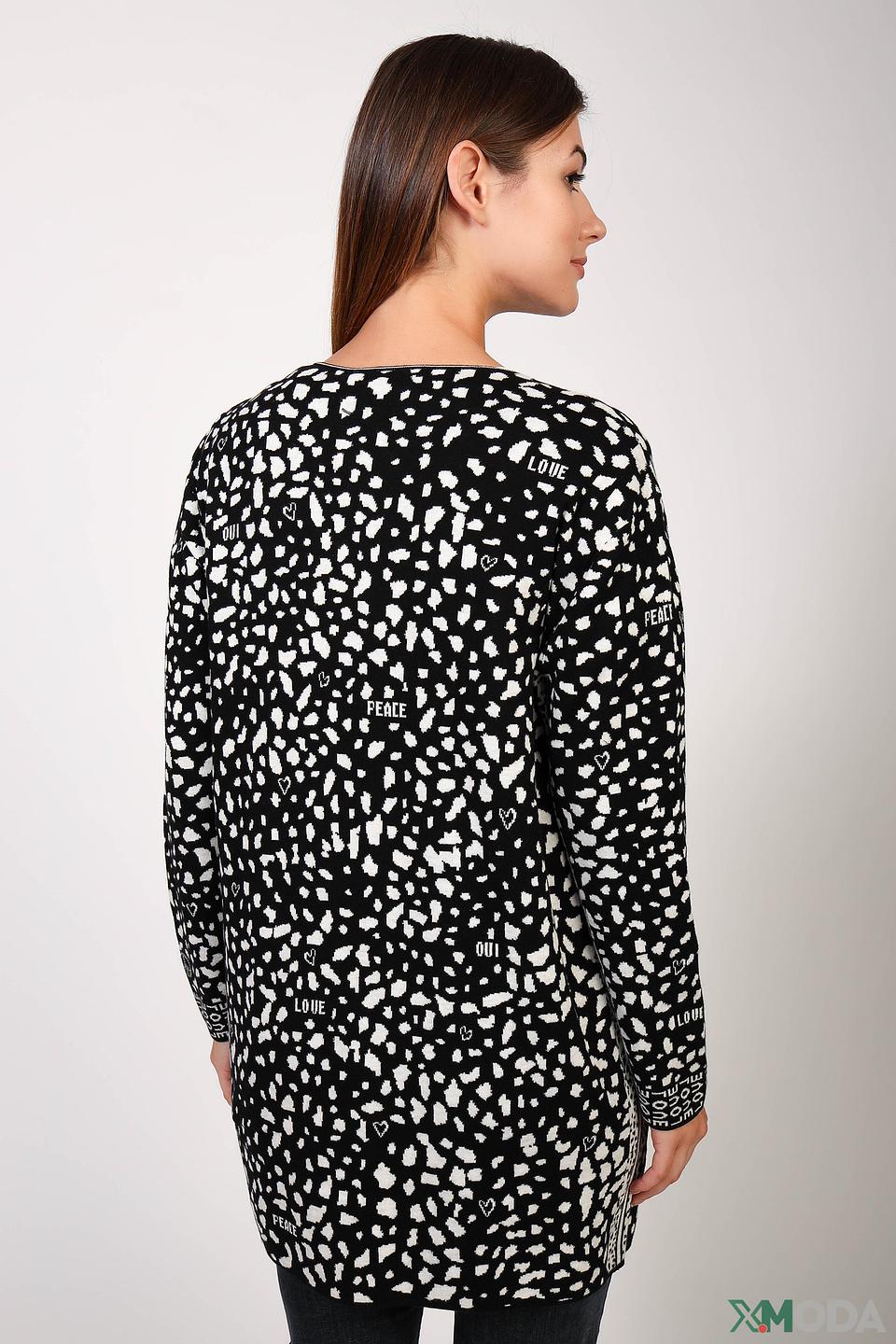 Жакет Oui с принтом чёрно-белый