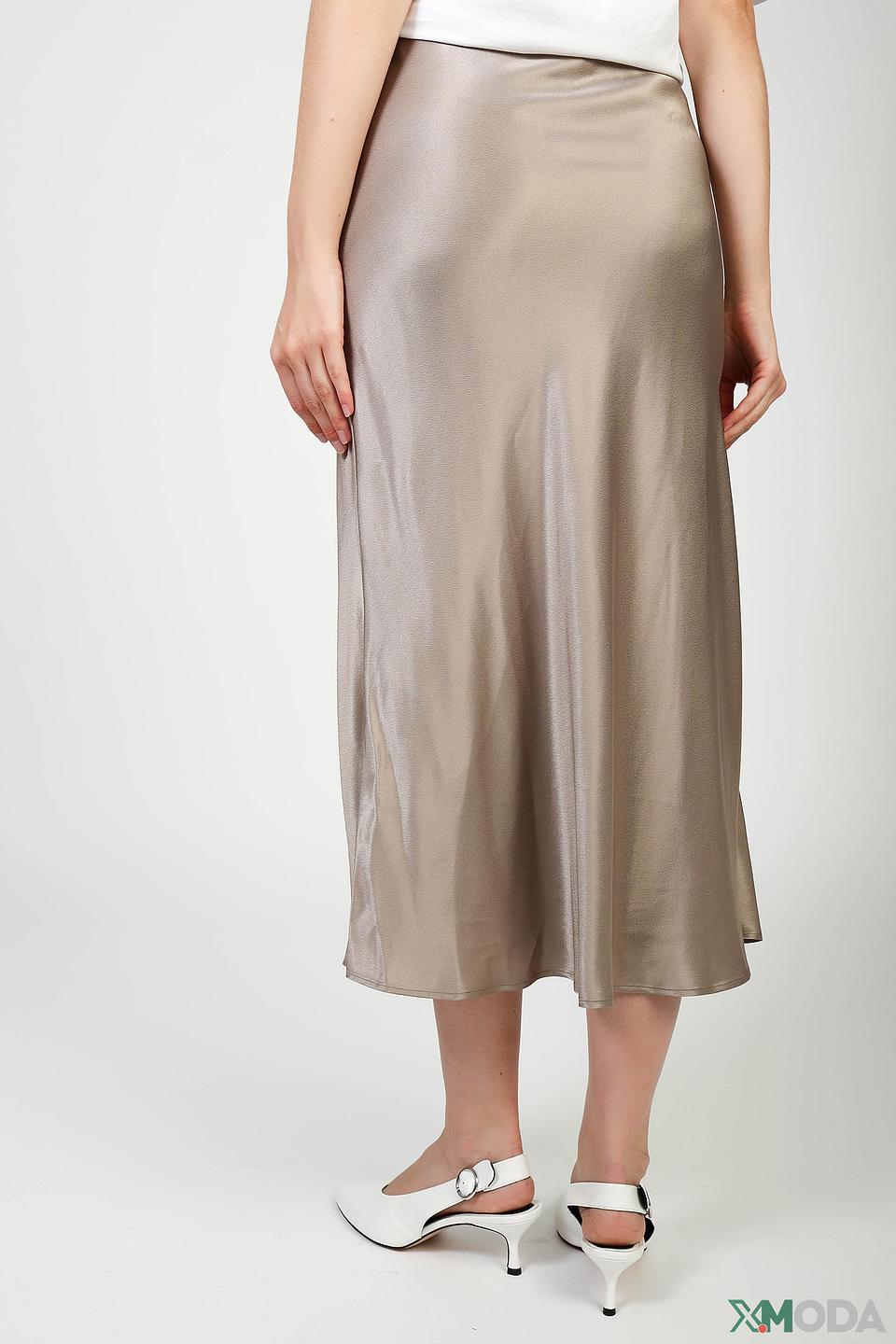 Юбка Oui атласная бежевая