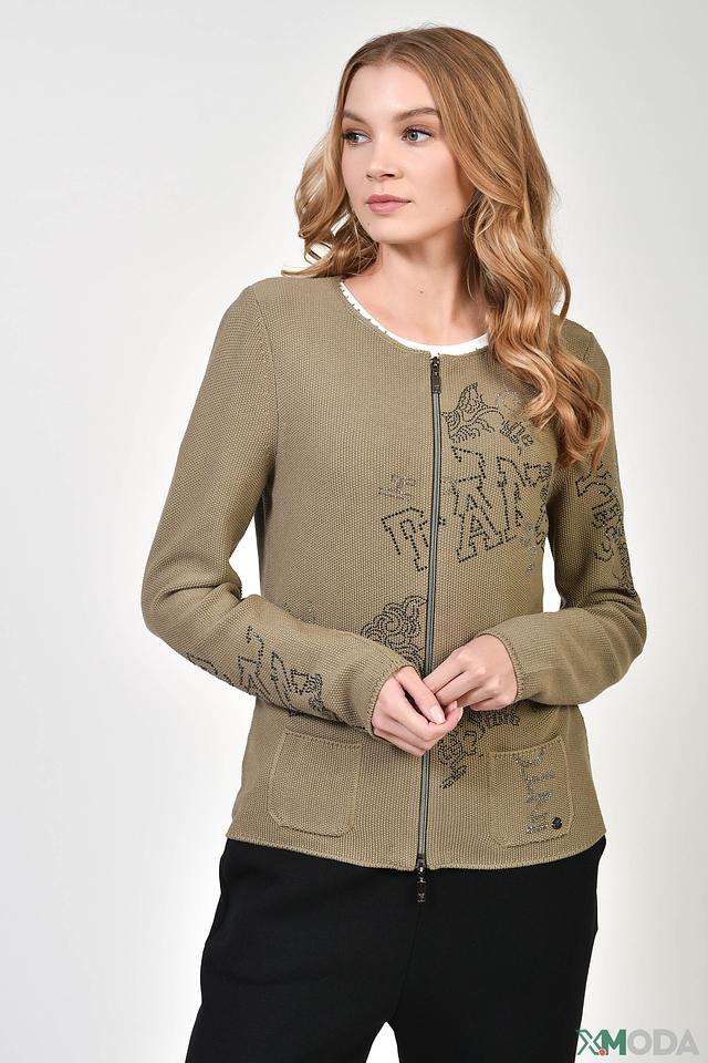 Жакет Monari с вышивкой хаки