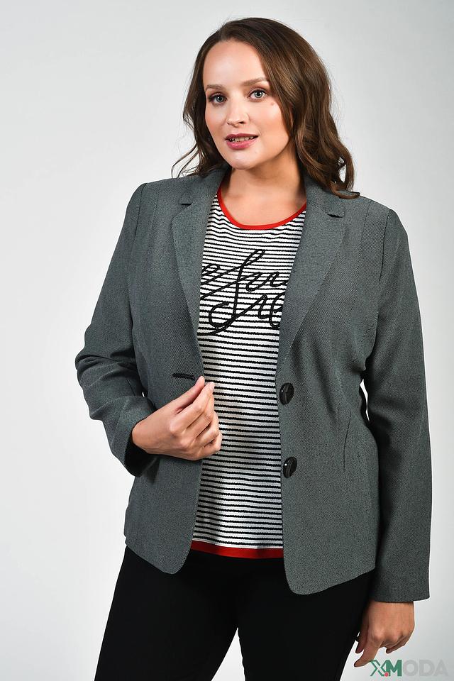 Жакет Frank Walder в клетку серый