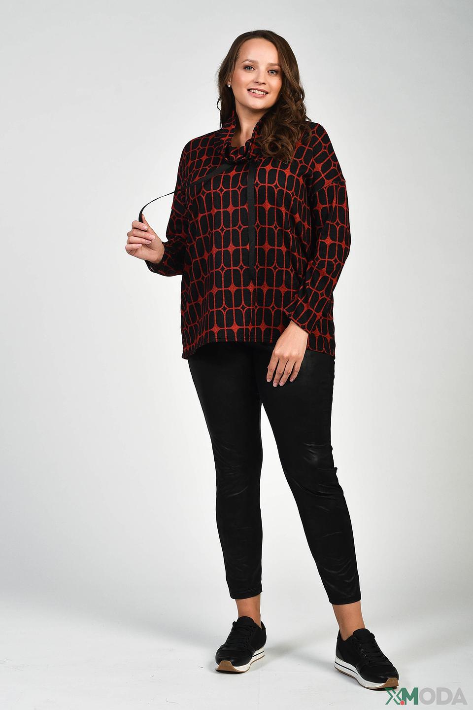 Пуловер Doris Streich с принтом красный