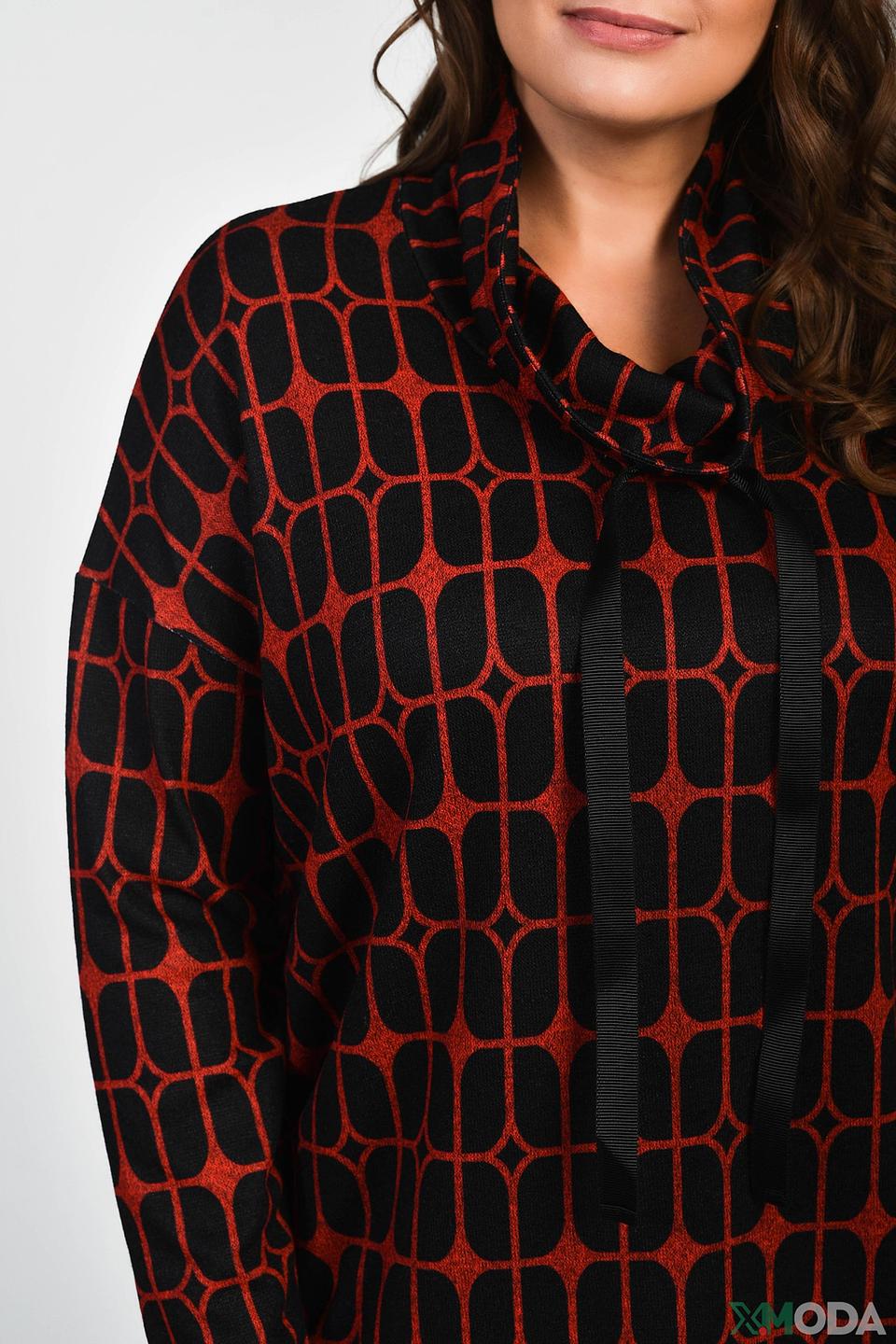 Пуловер Doris Streich с принтом красный