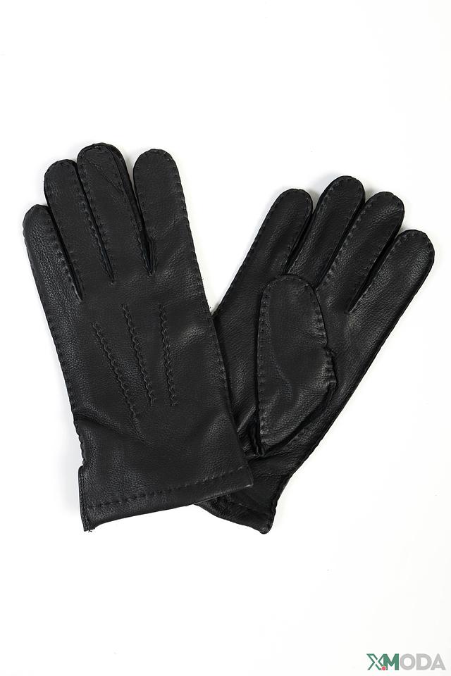 Перчатки кожаные Bugatti чёрные