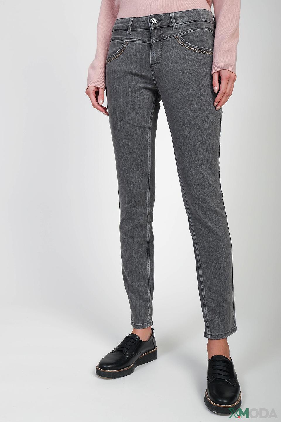 Джинсы Oui серые с декором