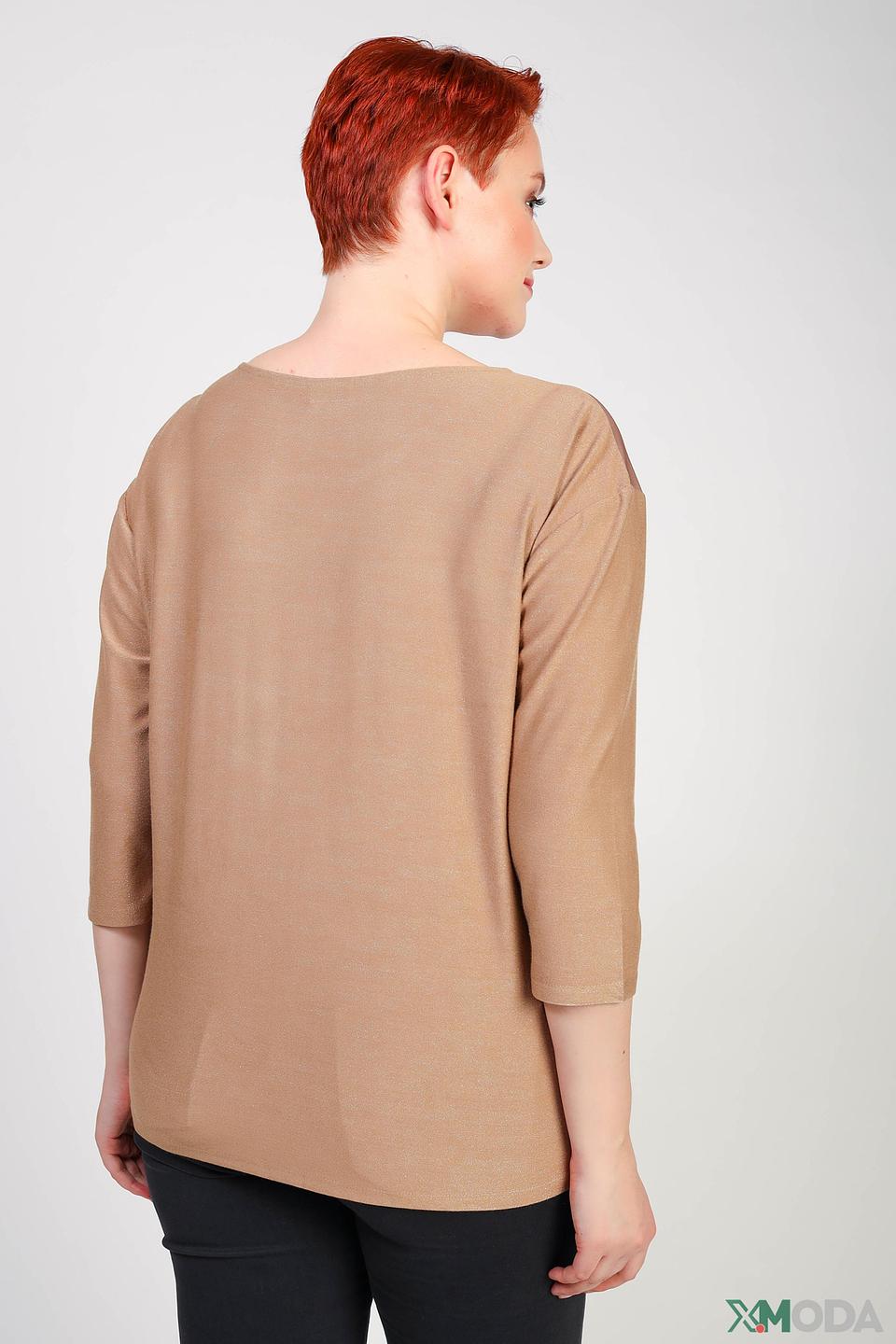 Футболка Barbara Lebek с принтом бежевый