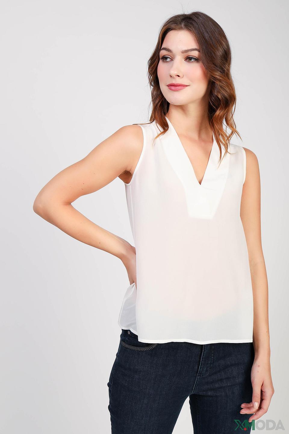 Топ Kaos женский шелковый белый