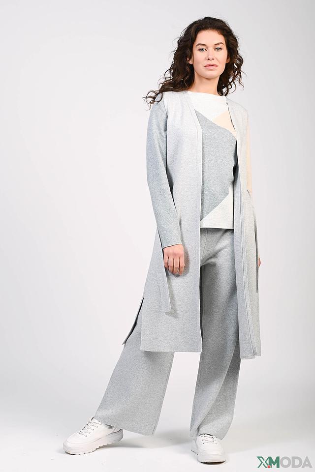 Жилет Oui серый с поясом