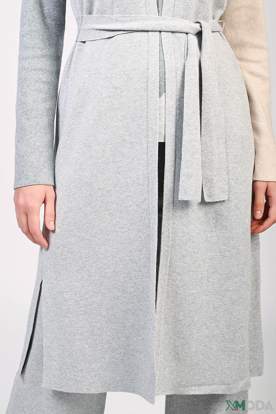 Жилет Oui серый с поясом