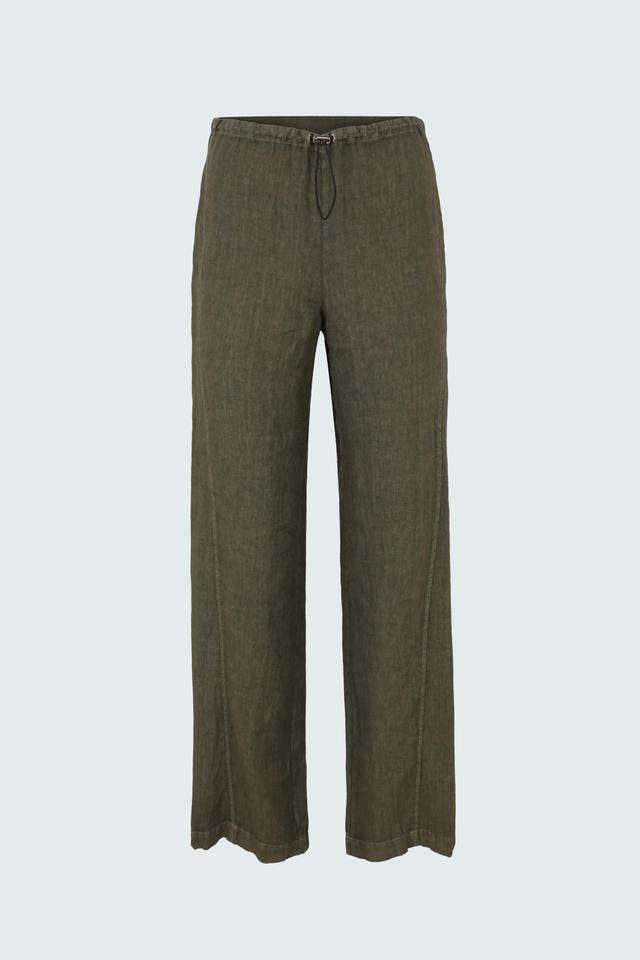 Оливковые брюки Doris Streich с эластичным поясом