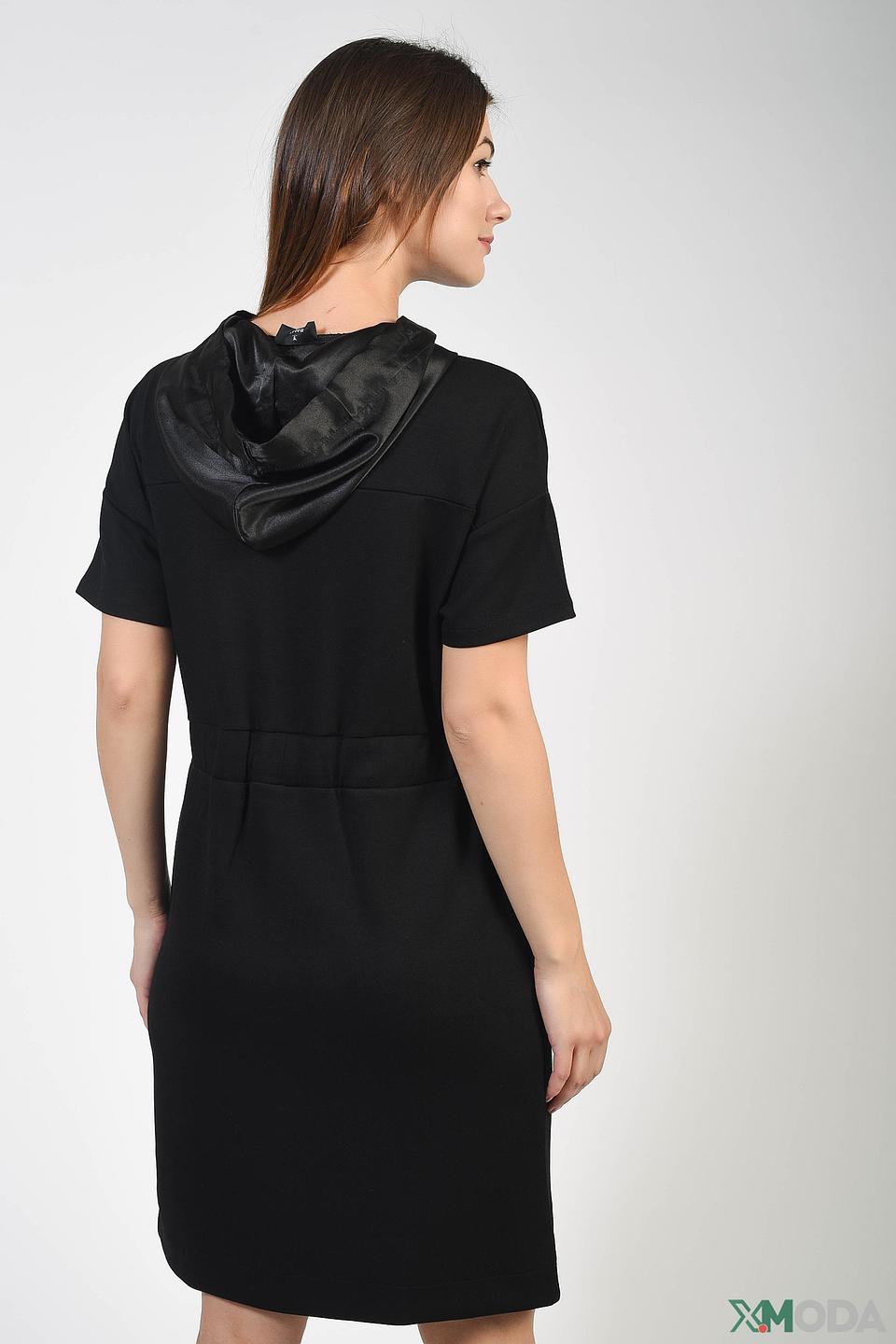 Платье Monari чёрное с капюшоном