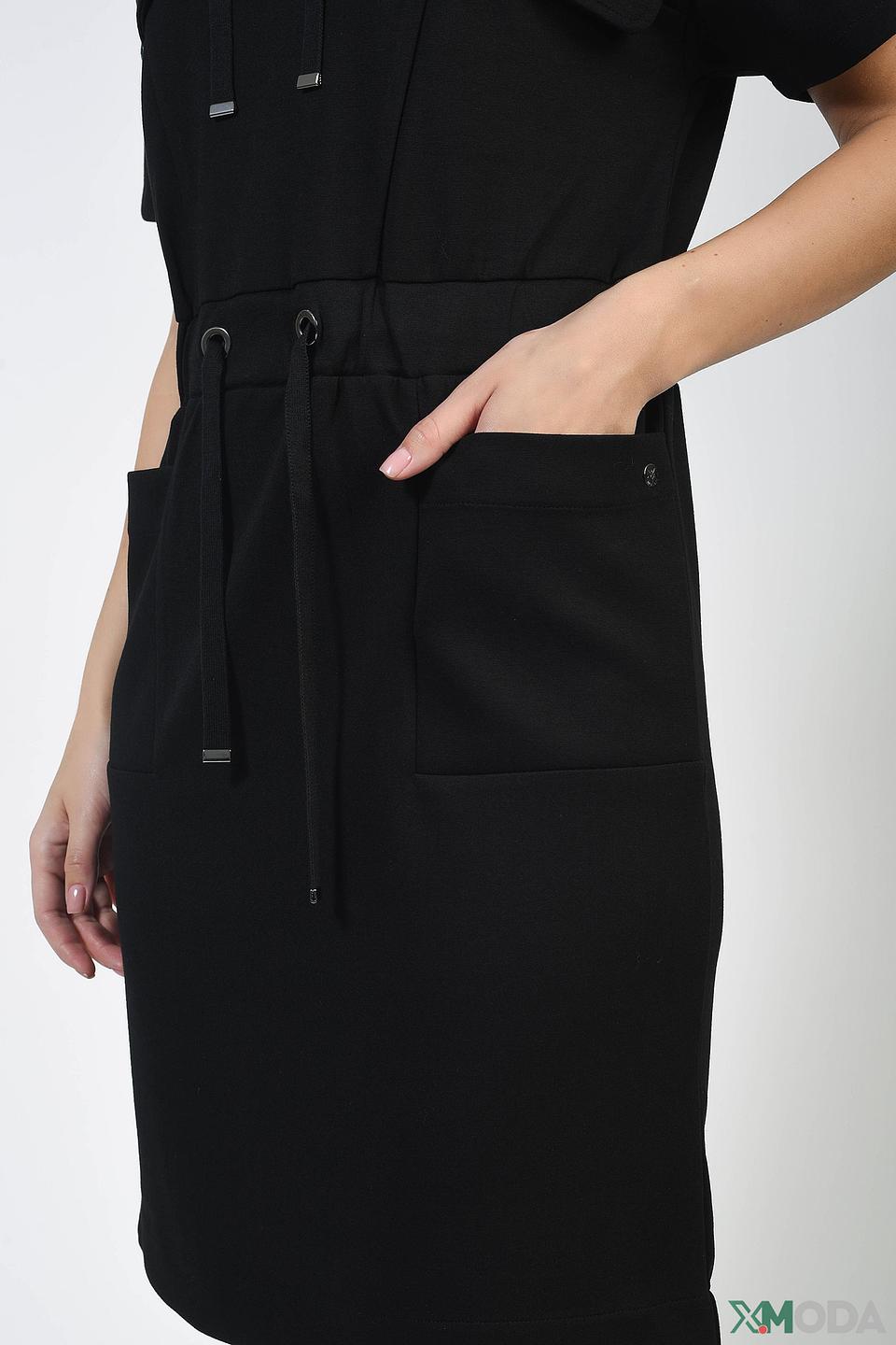 Платье Monari чёрное с капюшоном