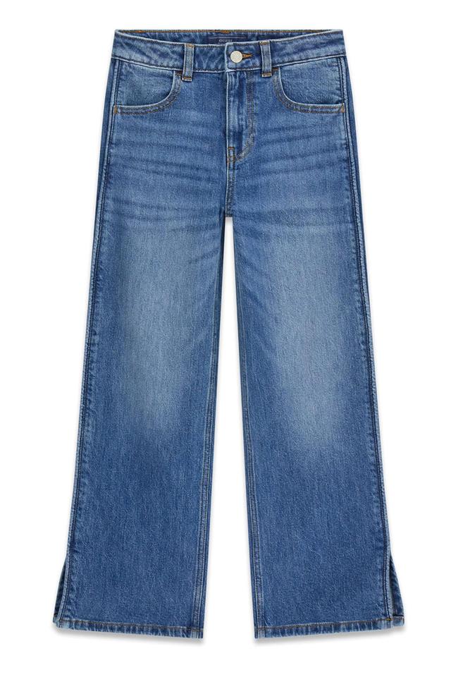 Голубые широкие джинсы Guess для девочек