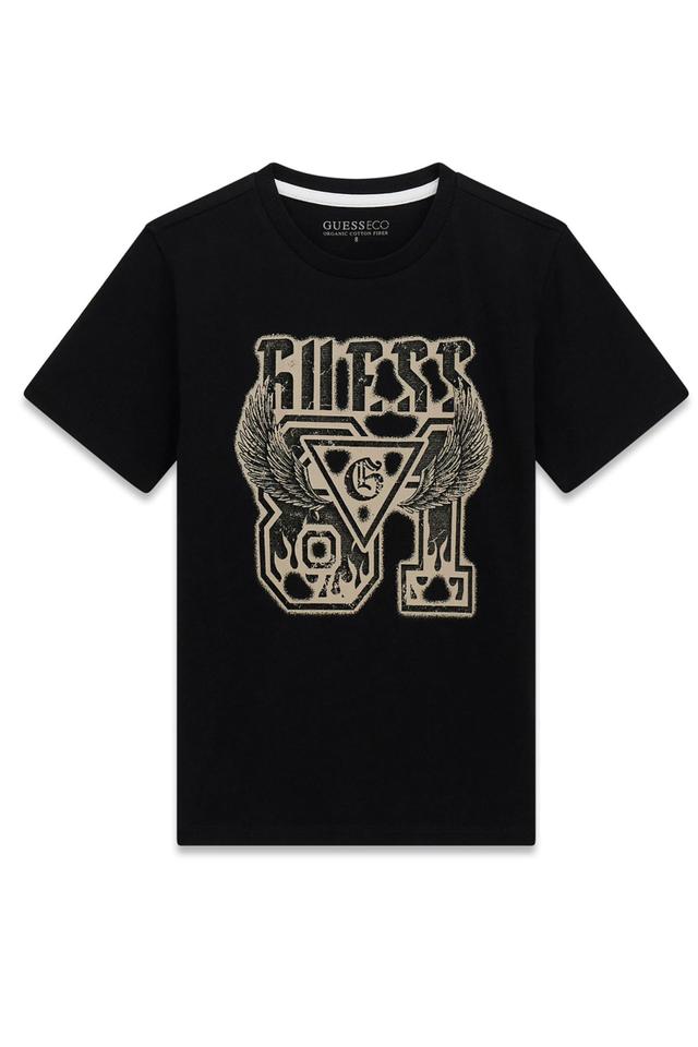 Чёрная футболка Guess с графическим принтом