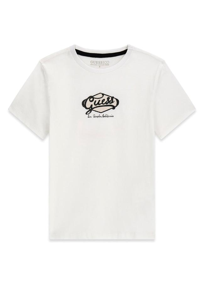 Белая футболка Guess с логотипом