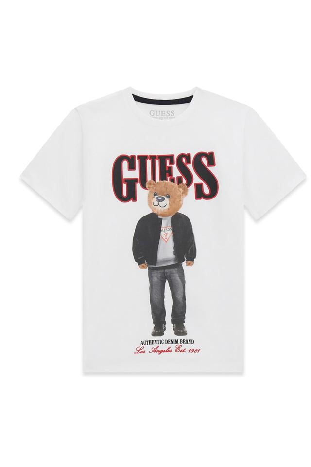 Белая футболка Guess с графическим принтом