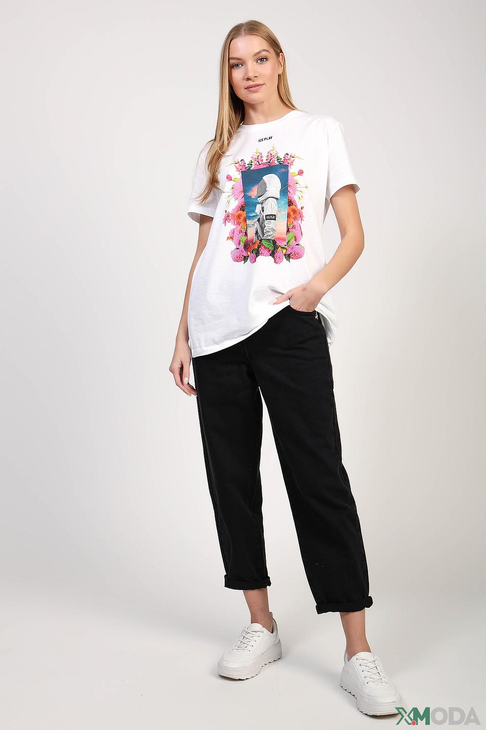 Футболка Ice Play с принтом космонавта