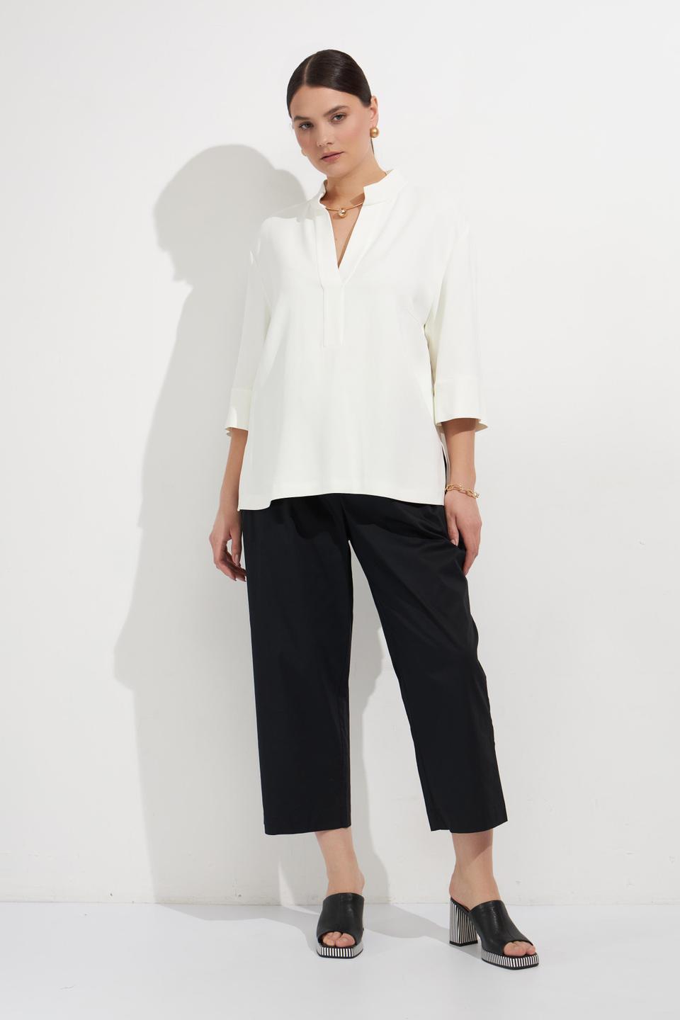 Брюки Catnoir чёрного цвета с поясом и защипами