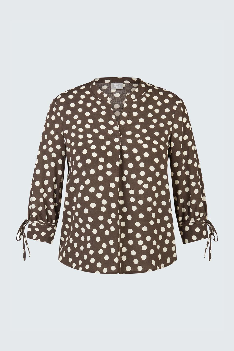 Коричневая блуза в горох Rabe collection