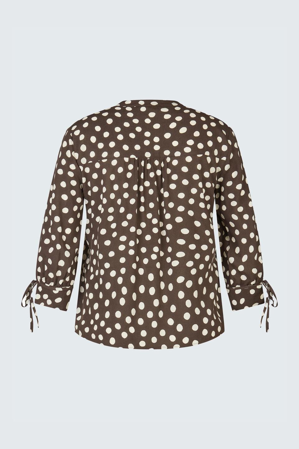 Коричневая блуза в горох Rabe collection