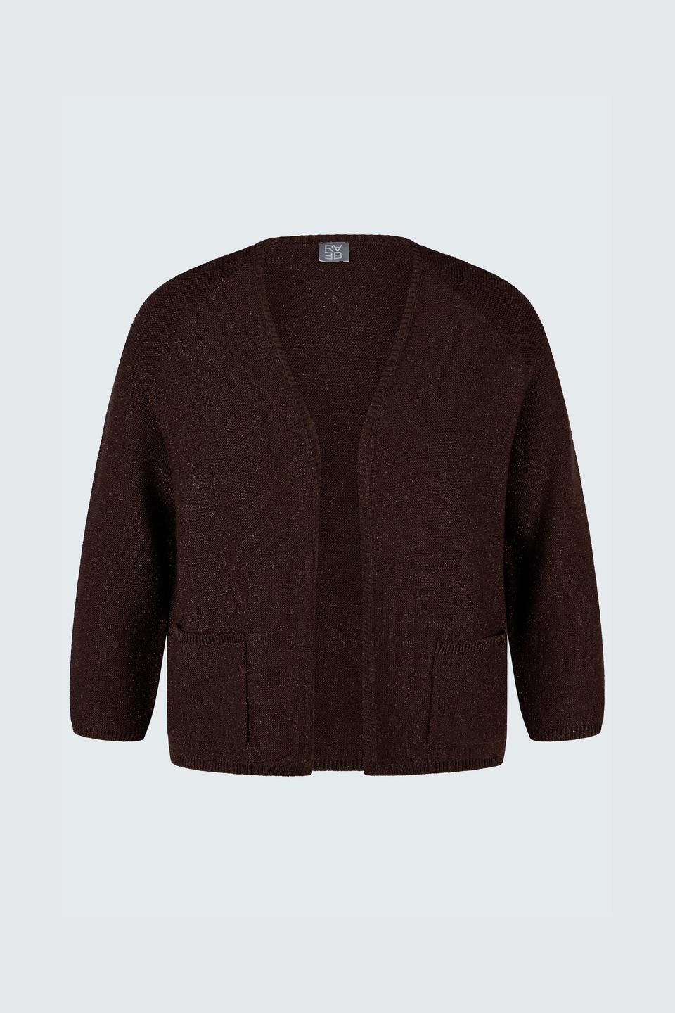 Шоколадный трикотажный жакет Rabe collection