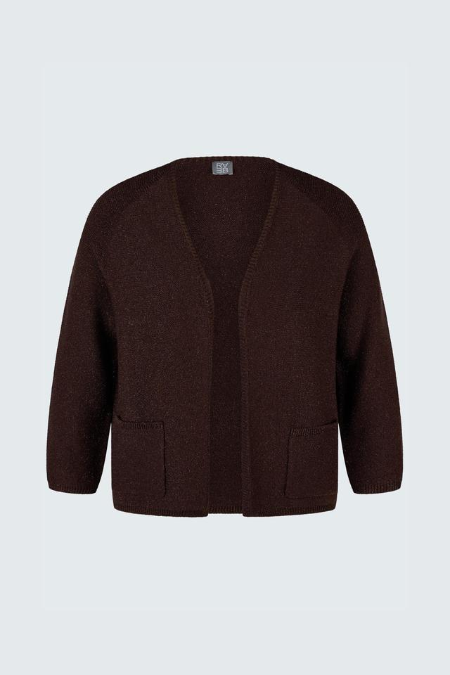 Шоколадный трикотажный жакет Rabe collection