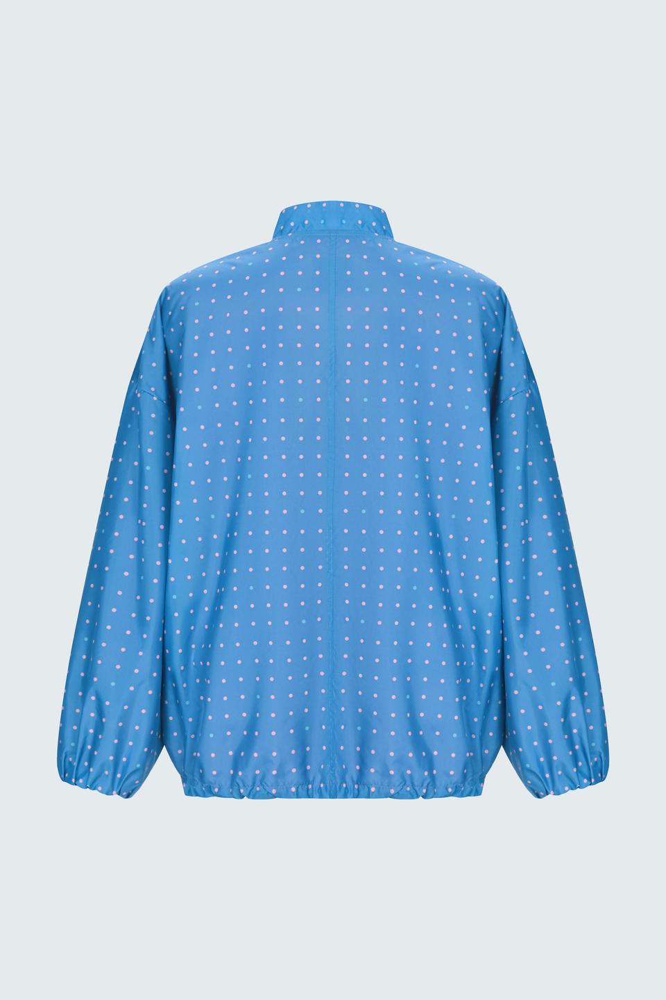 Синяя куртка в горошек Croche