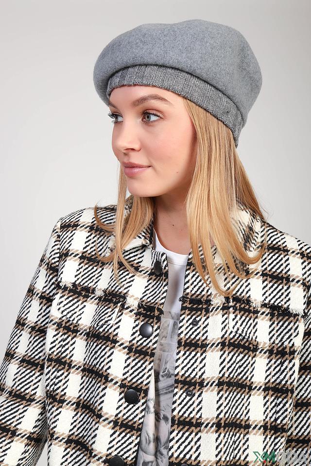 Берет Seeberger серый клетка