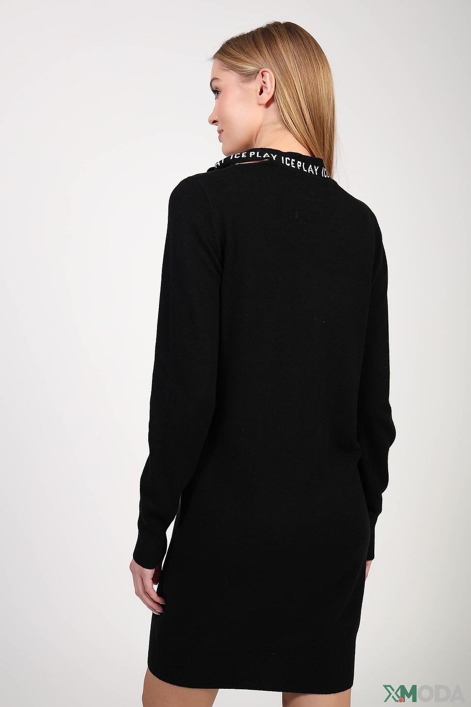 Платье Ice Play черное с логотипом