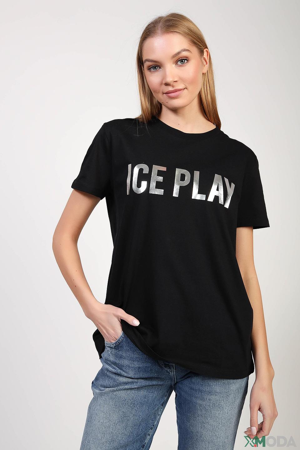 Футболка Ice Play с логотипом чёрная
