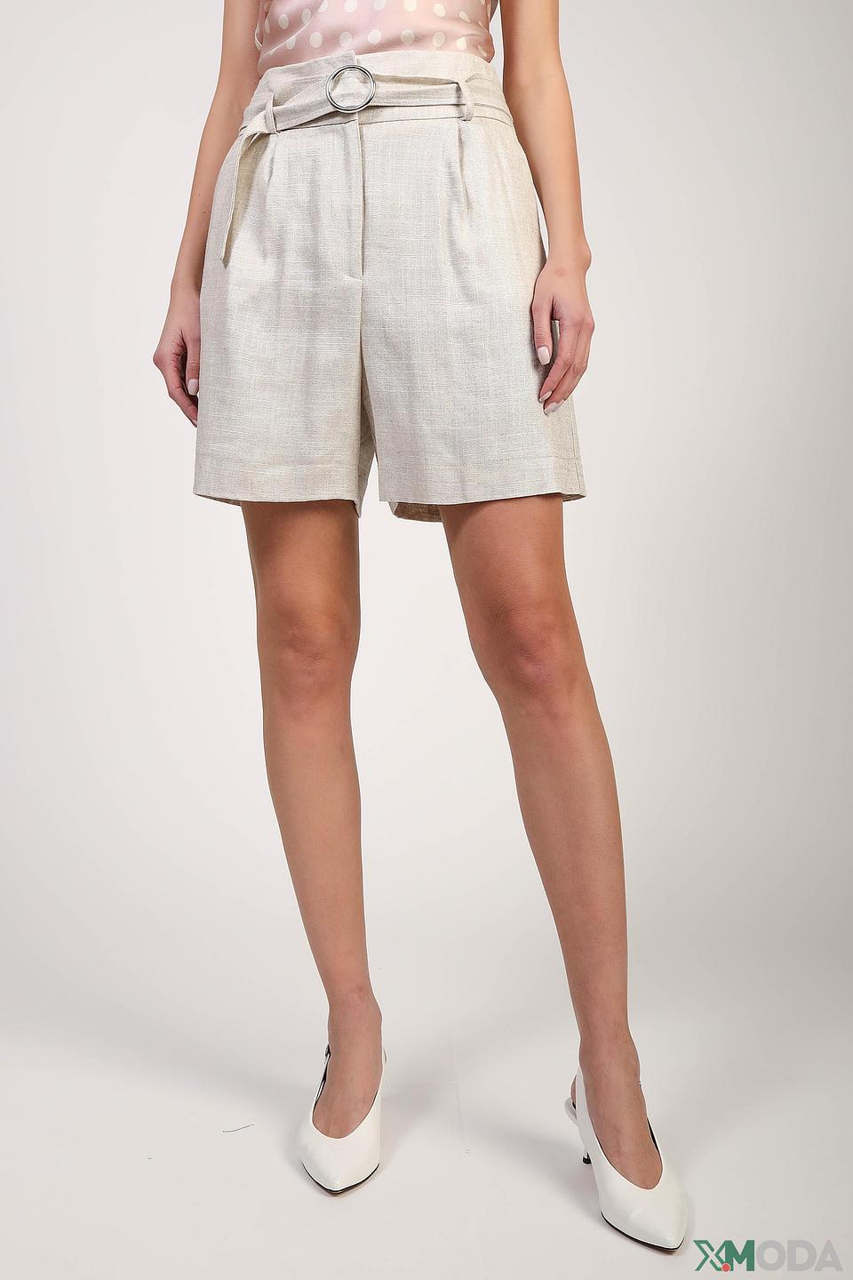 Шорты Icona бежевые с поясом