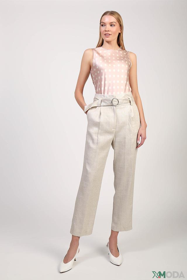 Брюки Icona бежевые с поясом