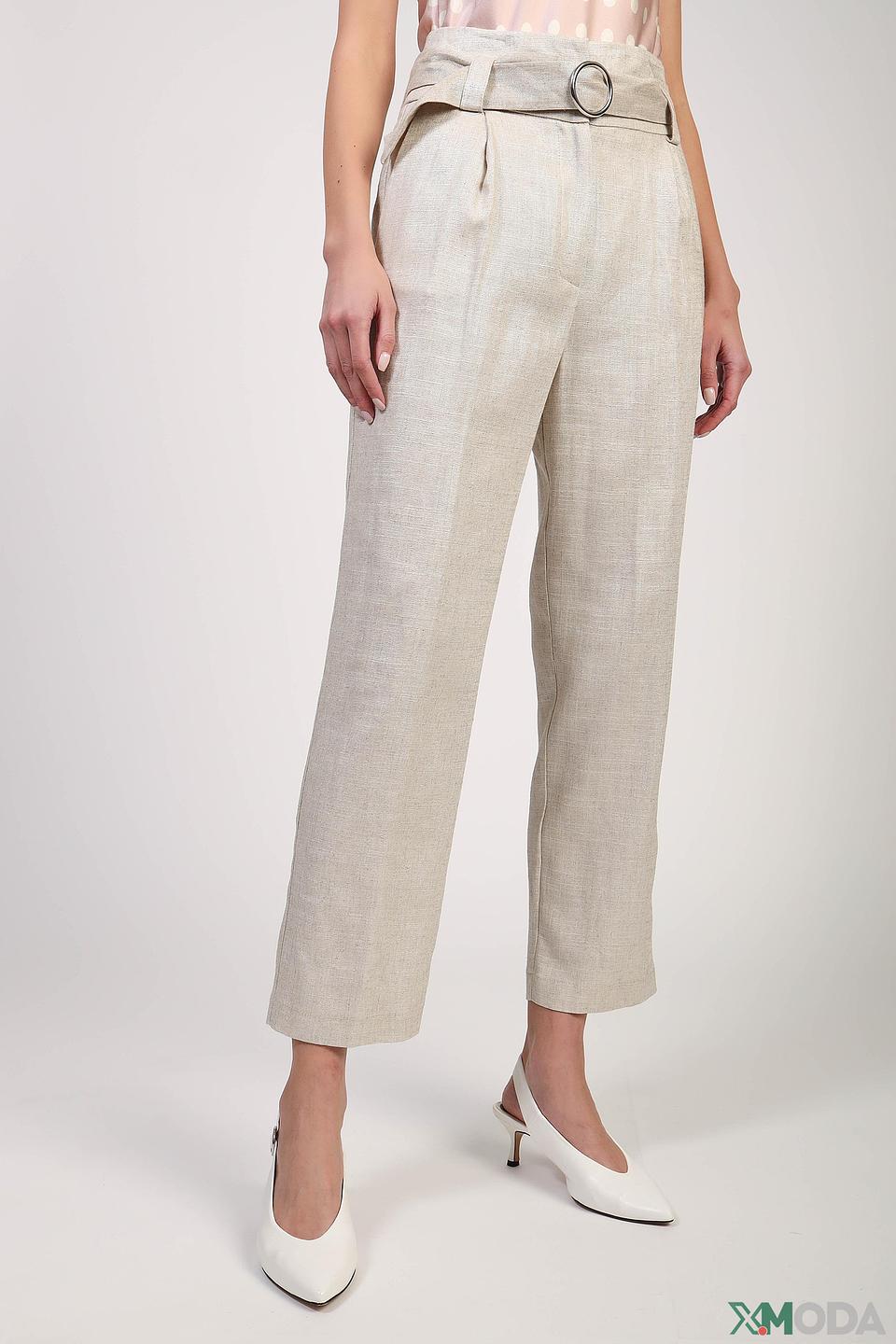 Брюки Icona бежевые с поясом