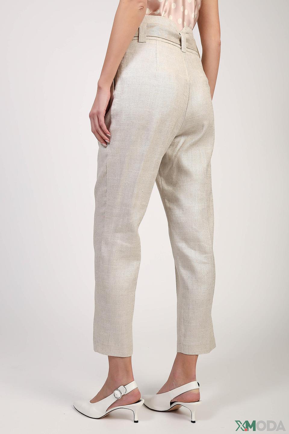 Брюки Icona бежевые с поясом