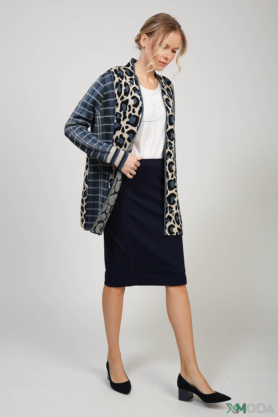 Юбка-карандаш Olsen темно-синяя