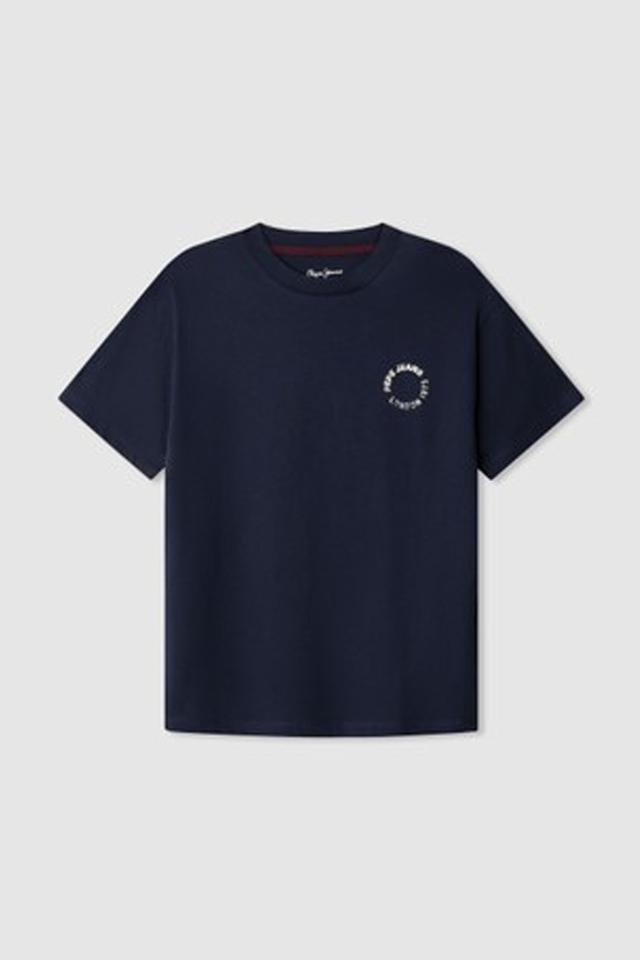 Тёмно-синяя футболка Pepe Jeans London с логотипом