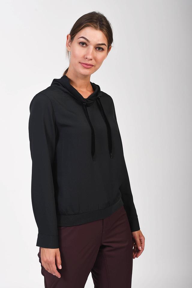 Блуза Pezzo с капюшоном чёрная