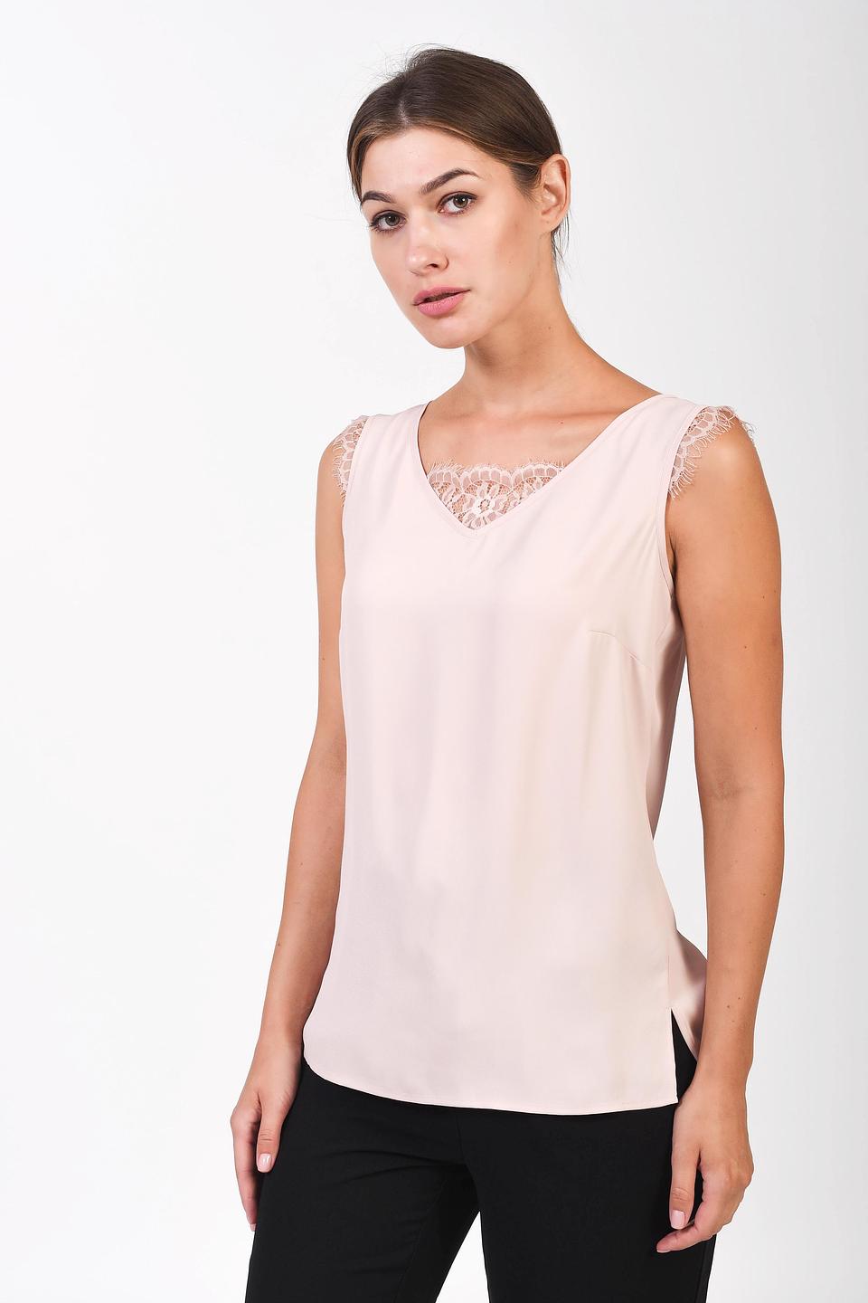 Топ Pezzo с кружевом бежевый
