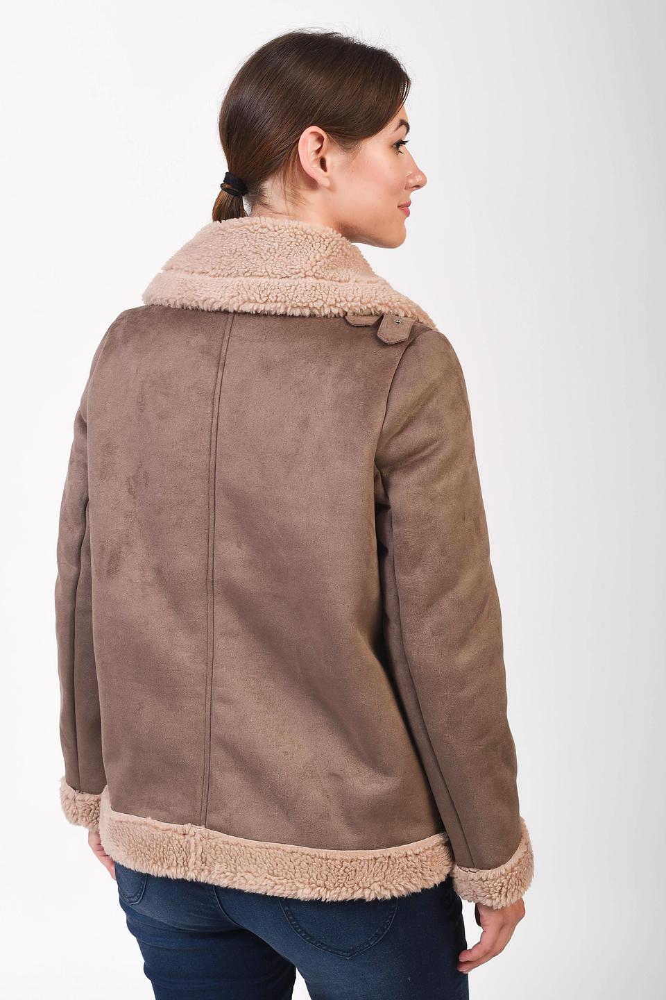 Шуба Pezzo из экомеха коричневая