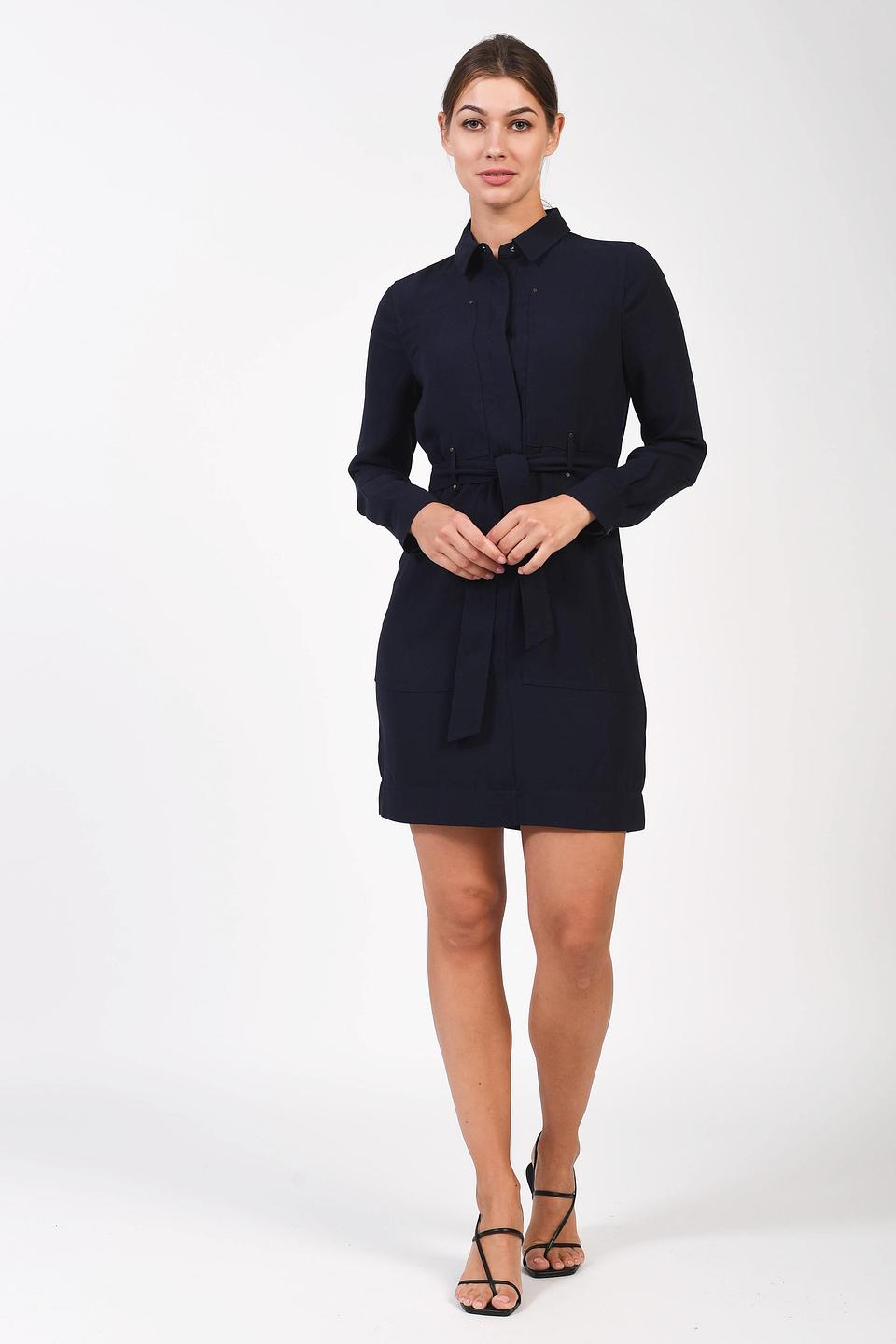 Платье-рубашка Just Valeri темно-синее