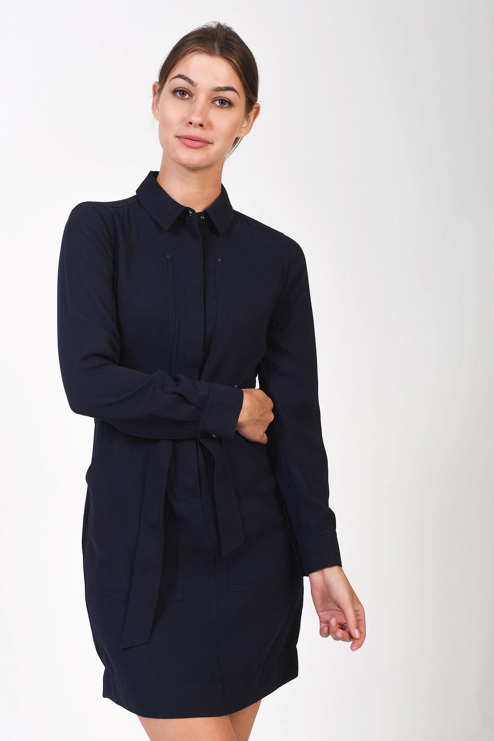 Платье-рубашка Just Valeri темно-синее