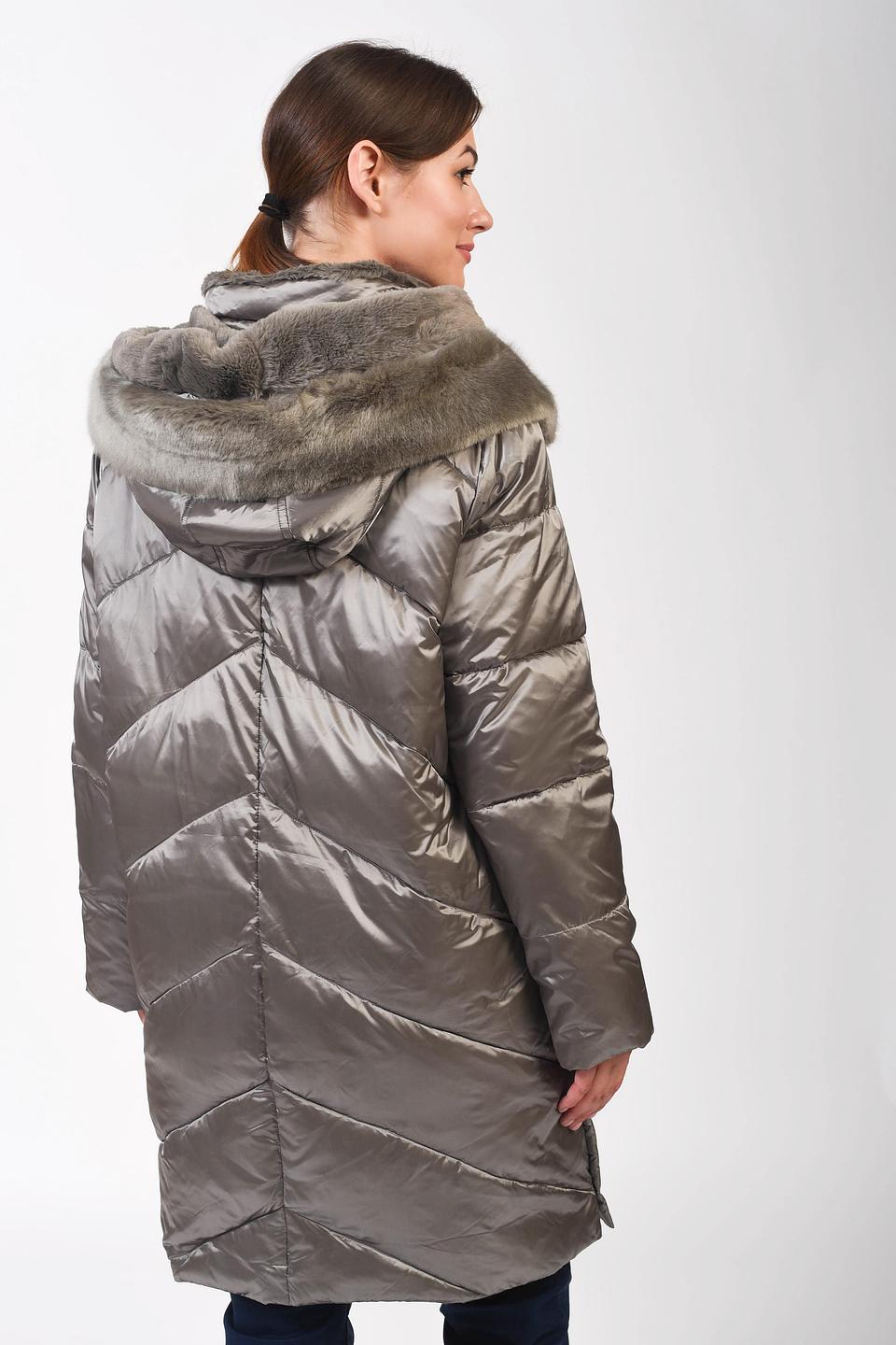 Пальто Pezzo стеганое с мехом